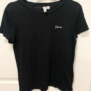 H&M | Women’s | Black T-Shirt | Basic | Size S